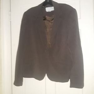 Old Navy Brown Lined Suit Jacket Button Front Size XXL